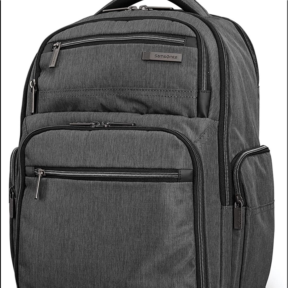 Samsonite Modern Utility Double Shot Laptop Backpack, Charcoal Heather